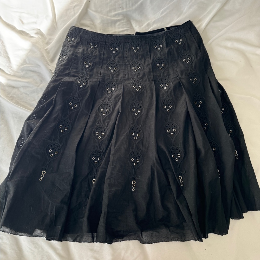 Vintage black midi skirt